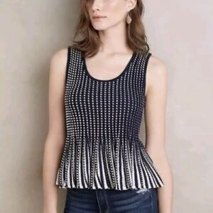 Anthropologie Moth peplum swing Knit Top M